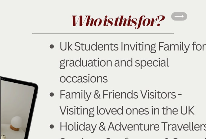 assist with UK visit visa application process